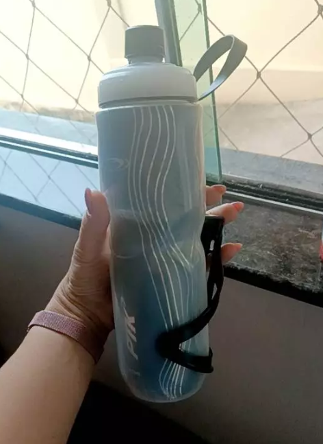 Botella Térmica Caramanola para Bicicleta Squeeze 700ml + Soporte