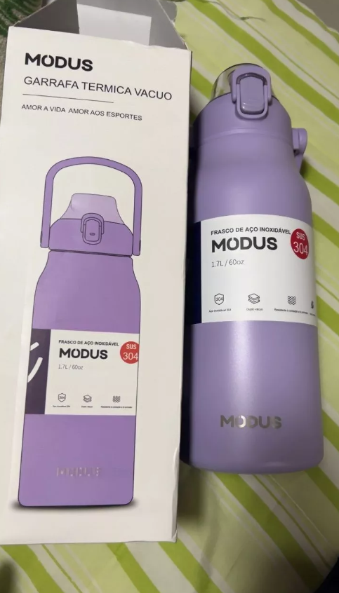 Botella térmica de viaje de acero inoxidable 1700 ml con aislamiento al vacío