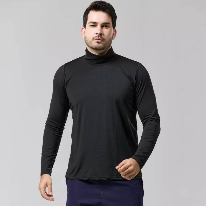 Camisa de Cuello Alto Térmica UV Masculina