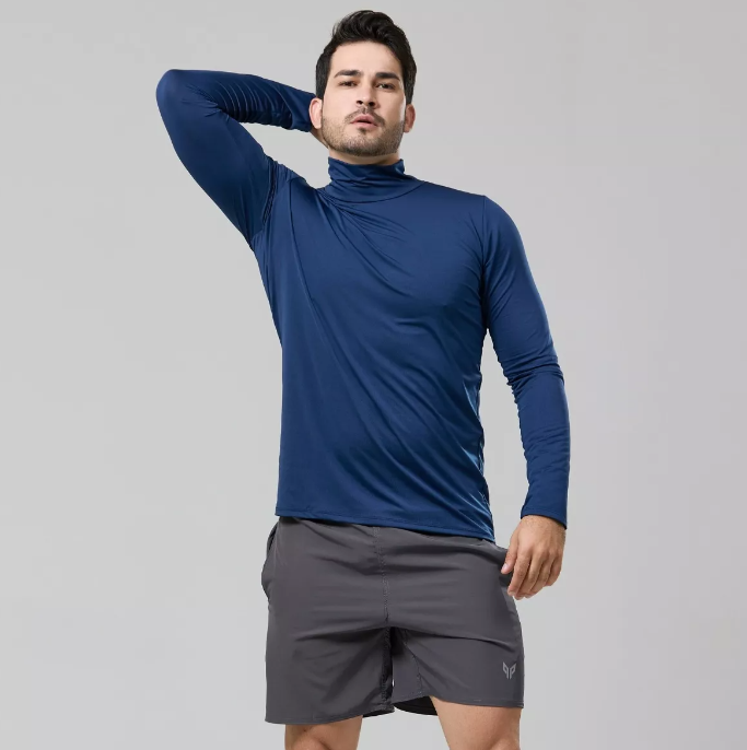 Camisa de Cuello Alto Térmica UV Masculina