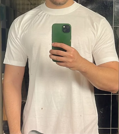 Camiseta Oversized Streetwear para Hombre Cuello Alto