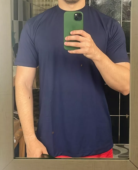 Camiseta Oversized Streetwear para Hombre Cuello Alto