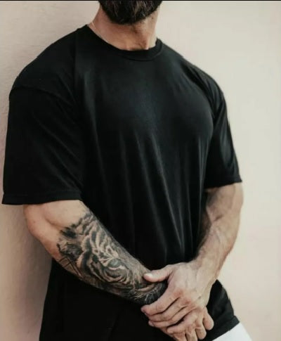 Camiseta Oversized Streetwear para Hombre Cuello Alto